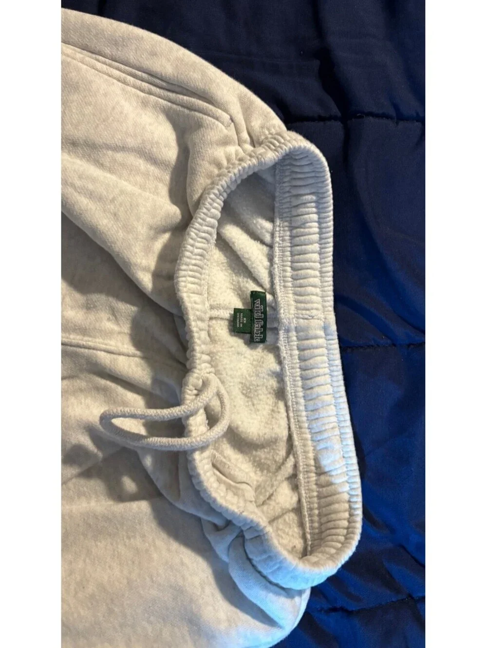 Wild Fable  Light Gray Fleece Sweatpants with Drawstring Waist